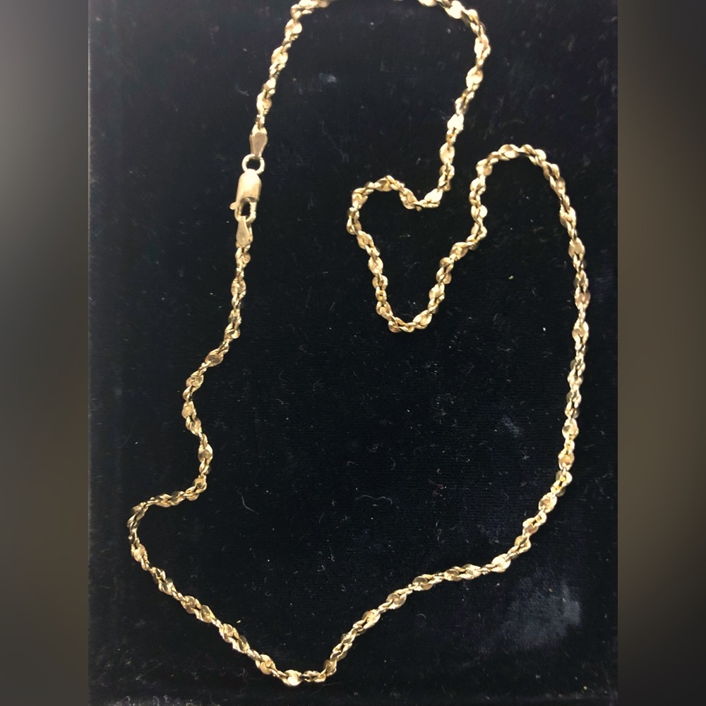 Fancy Double Twisty Link 20” Necklace 925- Italy